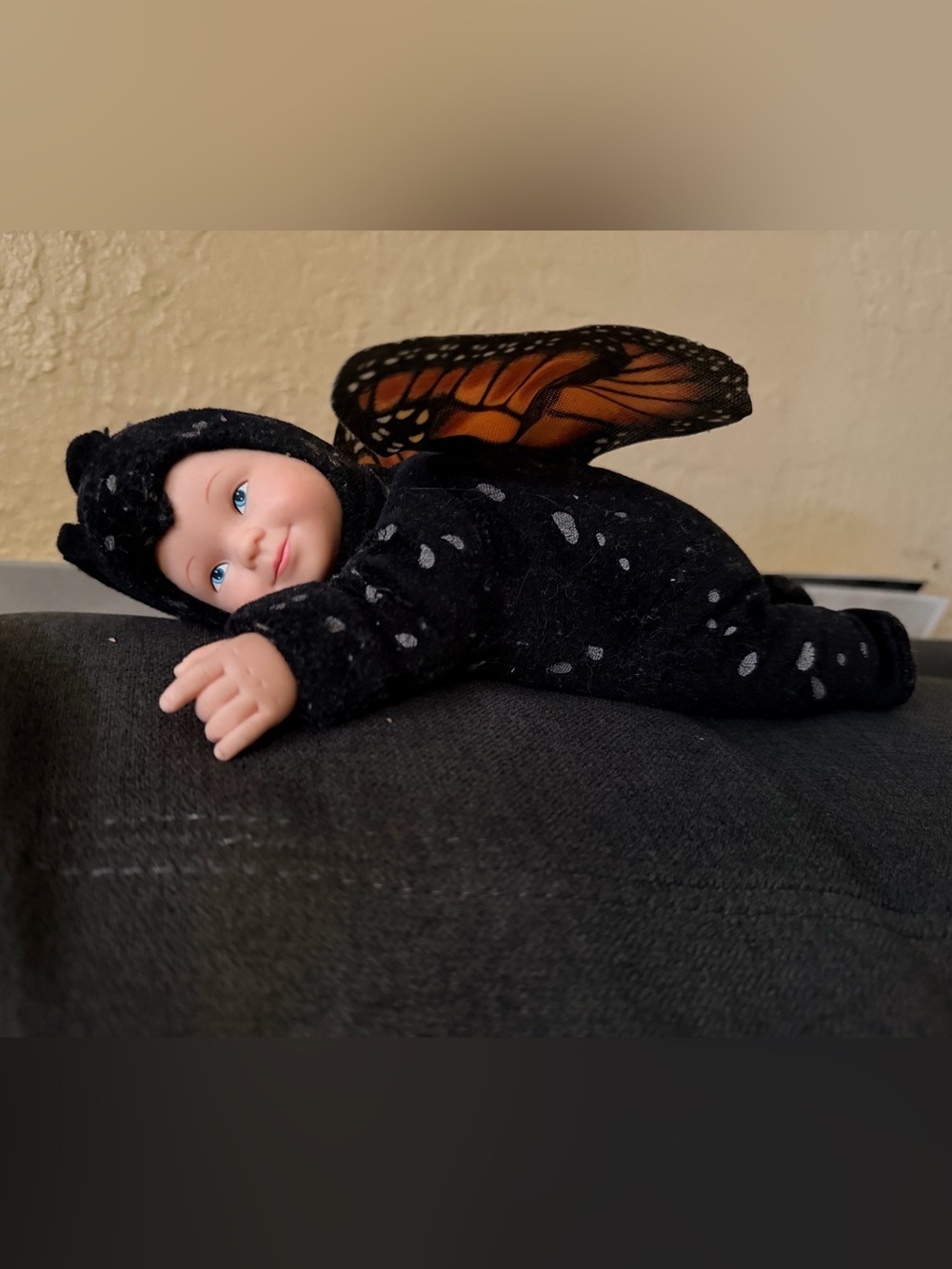 Vintage Anne Geddes Baby Monarch Butterfly Doll from 1997